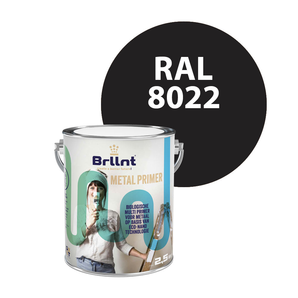 Metaal primer RAL 8022 Zwartbruin